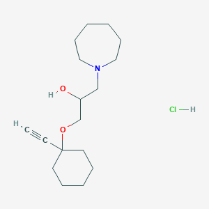 B2917798 1-(Azepan-1-yl)-3-((1-ethynylcyclohexyl)oxy)propan-2-ol hydrochloride CAS No. 1185394-51-7