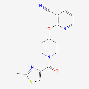 2-((1-(2-Methylthiazole-4-carbonyl)piperidin-4-yl)oxy)nicotinonitrile