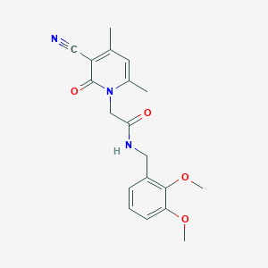 molecular formula C19H21N3O4 B2917822 2-(3-cyano-4,6-dimethyl-2-oxopyridin-1(2H)-yl)-N-(2,3-dimethoxybenzyl)acetamide CAS No. 1032004-96-8