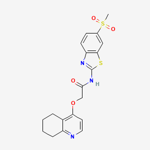 N-(6-methanesulfonyl-1,3-benzothiazol-2-yl)-2-(5,6,7,8-tetrahydroquinolin-4-yloxy)acetamide