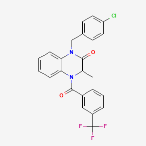 1-[(4-chlorophenyl)methyl]-3-methyl-4-[3-(trifluoromethyl)benzoyl]-3H-quinoxalin-2-one