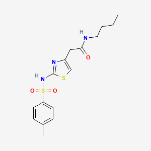 molecular formula C16H21N3O3S2 B2917832 N-butyl-2-(2-(4-methylphenylsulfonamido)thiazol-4-yl)acetamide CAS No. 922022-19-3