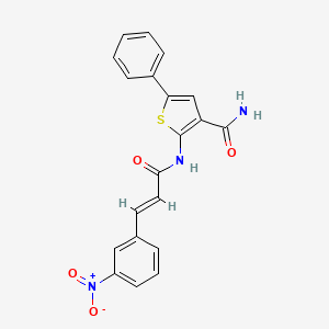 (E)-2-(3-(3-nitrophenyl)acrylamido)-5-phenylthiophene-3-carboxamide