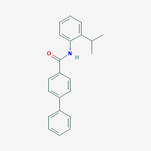 molecular formula C22H21NO B291784 N-[2-(propan-2-yl)phenyl]biphenyl-4-carboxamide 