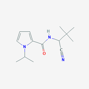 molecular formula C14H21N3O B2917847 N-(1-Cyano-2,2-dimethylpropyl)-1-propan-2-ylpyrrole-2-carboxamide CAS No. 2191110-35-5