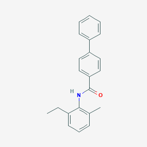 molecular formula C22H21NO B291785 N-(2-ethyl-6-methylphenyl)[1,1'-biphenyl]-4-carboxamide 