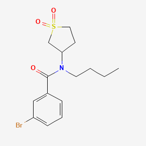 molecular formula C15H20BrNO3S B2917854 3-溴-N-丁基-N-(1,1-二氧化四氢噻吩-3-基)苯甲酰胺 CAS No. 898425-45-1
