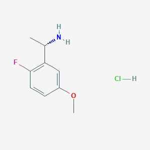 molecular formula C9H13ClFNO B2917857 (S)-1-(2-氟-5-甲氧基苯基)乙-1-胺盐酸盐 CAS No. 2102409-92-5