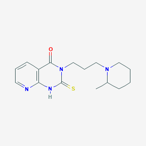 molecular formula C16H22N4OS B2917864 3-[3-(2-甲基哌啶-1-基)丙基]-2-硫代亚胺-1H-吡啶并[2,3-d]嘧啶-4-酮 CAS No. 688793-41-1