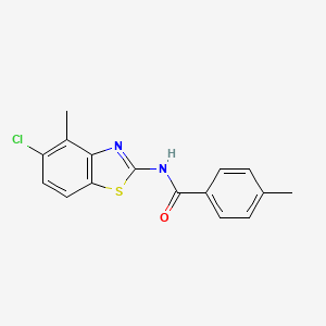 B2917871 N-(5-chloro-4-methyl-1,3-benzothiazol-2-yl)-4-methylbenzamide CAS No. 912758-64-6