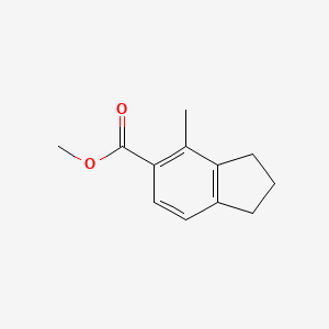 molecular formula C12H14O2 B2917877 methyl 4-methyl-2,3-dihydro-1H-indene-5-carboxylate CAS No. 2113158-54-4