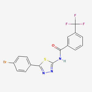 molecular formula C16H9BrF3N3OS B2917883 N-[5-(4-bromophenyl)-1,3,4-thiadiazol-2-yl]-3-(trifluoromethyl)benzamide CAS No. 330190-91-5
