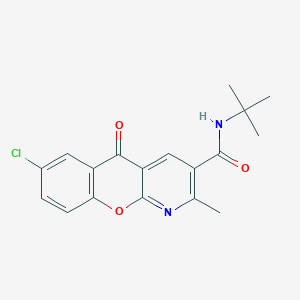 N-(tert-butyl)-7-chloro-2-methyl-5-oxo-5h-chromeno(2,3-b)pyridine-3-carboxamide