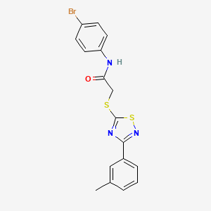 molecular formula C17H14BrN3OS2 B2917886 N-(4-bromophenyl)-2-[[3-(3-methylphenyl)-1,2,4-thiadiazol-5-yl]sulfanyl]acetamide CAS No. 864917-88-4