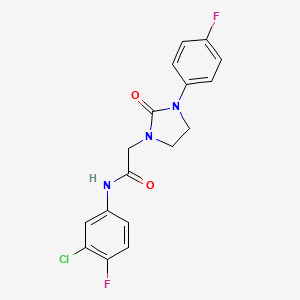 N-(3-chloro-4-fluorophenyl)-2-(3-(4-fluorophenyl)-2-oxoimidazolidin-1-yl)acetamide