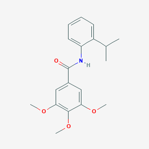 molecular formula C19H23NO4 B291789 N-(2-isopropylphenyl)-3,4,5-trimethoxybenzamide 