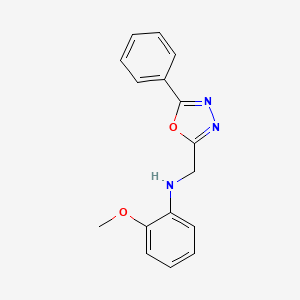 molecular formula C16H15N3O2 B2917890 2-methoxy-N-[(5-phenyl-1,3,4-oxadiazol-2-yl)methyl]aniline CAS No. 853750-06-8