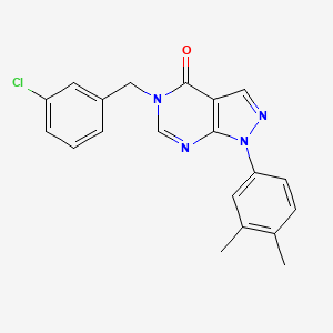 5-(3-chlorobenzyl)-1-(3,4-dimethylphenyl)-1H-pyrazolo[3,4-d]pyrimidin-4(5H)-one