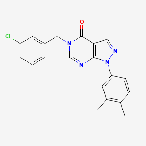 5-[(3-chlorophenyl)methyl]-1-(3,4-dimethylphenyl)-1H,4H,5H-pyrazolo[3,4-d]pyrimidin-4-one