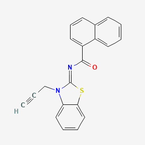 molecular formula C21H14N2OS B2917897 N-(3-丙-2-炔基-1,3-苯并噻唑-2-亚基)萘-1-甲酰胺 CAS No. 865181-11-9