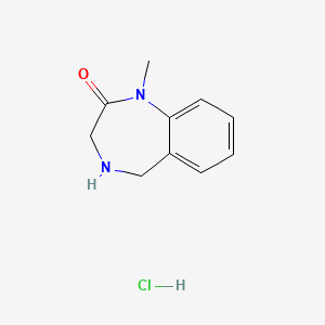 molecular formula C10H13ClN2O B2917908 1-methyl-2,3,4,5-tetrahydro-1H-1,4-benzodiazepin-2-one hydrochloride CAS No. 1955498-88-0