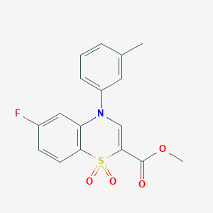 methyl 6-fluoro-4-(3-methylphenyl)-4H-1,4-benzothiazine-2-carboxylate 1,1-dioxide