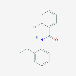 molecular formula C16H16ClNO B291792 2-Chloro-N-(2-isopropyl-phenyl)-benzamide 