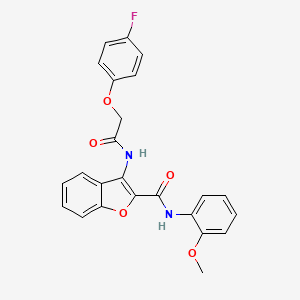 molecular formula C24H19FN2O5 B2917923 3-(2-(4-fluorophenoxy)acetamido)-N-(2-methoxyphenyl)benzofuran-2-carboxamide CAS No. 862830-39-5