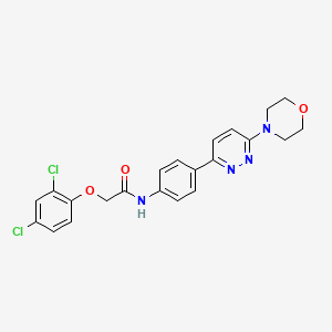 molecular formula C22H20Cl2N4O3 B2917924 2-(2,4-二氯苯氧基)-N-(4-(6-吗啉并吡嗪-3-基)苯基)乙酰胺 CAS No. 941940-67-6