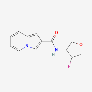 N-(4-fluorooxolan-3-yl)indolizine-2-carboxamide