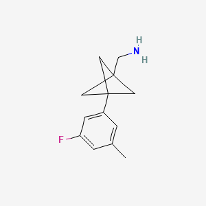 [3-(3-Fluoro-5-methylphenyl)-1-bicyclo[1.1.1]pentanyl]methanamine