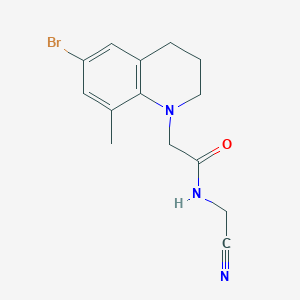 2-(6-Bromo-8-methyl-3,4-dihydro-2H-quinolin-1-yl)-N-(cyanomethyl)acetamide
