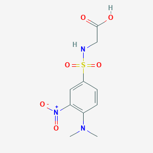 molecular formula C10H13N3O6S B2917949 2-[4-(Dimethylamino)-3-nitrobenzenesulfonamido]acetic acid CAS No. 732291-52-0