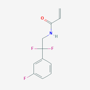 molecular formula C11H10F3NO B2917951 N-[2,2-Difluoro-2-(3-fluorophenyl)ethyl]prop-2-enamide CAS No. 2411260-03-0