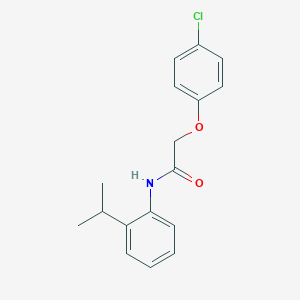 molecular formula C17H18ClNO2 B291796 2-(4-chlorophenoxy)-N-(2-isopropylphenyl)acetamide 