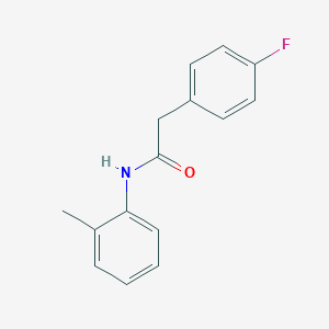 molecular formula C15H14FNO B291805 2-(4-fluorophenyl)-N-(2-methylphenyl)acetamide 
