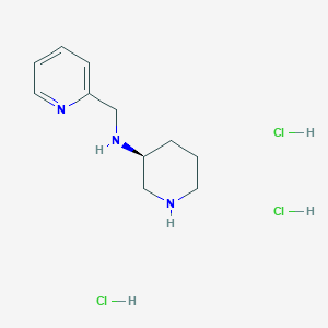 molecular formula C11H20Cl3N3 B2918051 (S)-N-(Pyridin-2-ylmethyl)piperidin-3-amine trihydrochloride CAS No. 1338222-43-7
