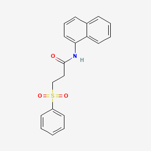 molecular formula C19H17NO3S B2918056 3-(苯磺酰基)-N-(萘-1-基)丙酰胺 CAS No. 868676-86-2