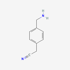 molecular formula C9H10N2 B2918057 2-[4-(氨甲基)苯基]乙腈 CAS No. 1784785-25-6