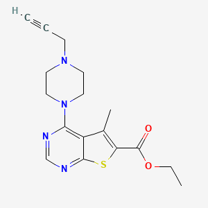 molecular formula C17H20N4O2S B2918065 Ethyl 5-methyl-4-[4-(prop-2-yn-1-yl)piperazin-1-yl]thieno[2,3-d]pyrimidine-6-carboxylate CAS No. 1197808-87-9
