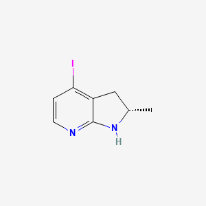 molecular formula C8H9IN2 B2918067 (2S)-4-Iodo-2-methyl-2,3-dihydro-1H-pyrrolo[2,3-b]pyridine CAS No. 2366997-19-3