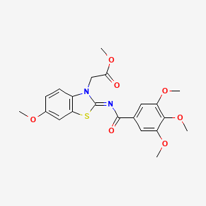 (Z)-methyl 2-(6-methoxy-2-((3,4,5-trimethoxybenzoyl)imino)benzo[d]thiazol-3(2H)-yl)acetate