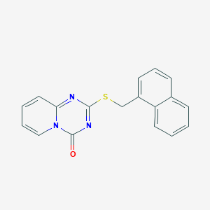 molecular formula C18H13N3OS B2918085 2-(Naphthalen-1-ylmethylsulfanyl)pyrido[1,2-a][1,3,5]triazin-4-one CAS No. 896331-37-6