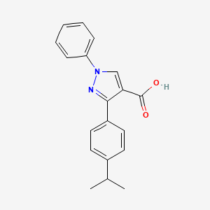1-phenyl-3-[4-(propan-2-yl)phenyl]-1H-pyrazole-4-carboxylic acid