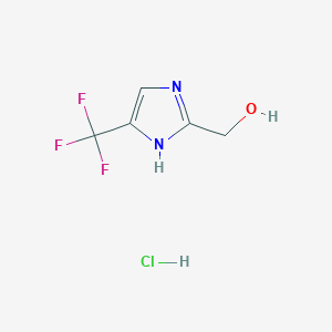 molecular formula C5H6ClF3N2O B2918110 [5-(三氟甲基)-1H-咪唑-2-基]甲醇盐酸盐 CAS No. 2172603-61-9