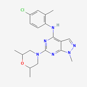 molecular formula C19H23ClN6O B2918119 N-(4-chloro-2-methylphenyl)-6-(2,6-dimethylmorpholin-4-yl)-1-methyl-1H-pyrazolo[3,4-d]pyrimidin-4-amine CAS No. 896003-94-4