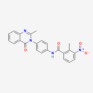 2-methyl-N-[4-(2-methyl-4-oxoquinazolin-3-yl)phenyl]-3-nitrobenzamide