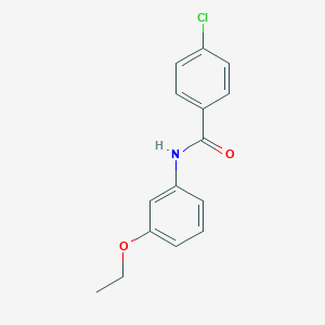 molecular formula C15H14ClNO2 B291814 4-chloro-N-(3-ethoxyphenyl)benzamide 