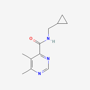 molecular formula C11H15N3O B2918150 N-(Cyclopropylmethyl)-5,6-dimethylpyrimidine-4-carboxamide CAS No. 2415534-73-3