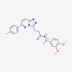 molecular formula C25H27N5O3 B2918152 1-(4-{4-[(4-Quinoxalin-2-ylphenoxy)acetyl]piperazin-1-yl}phenyl)ethanone CAS No. 1112310-08-3